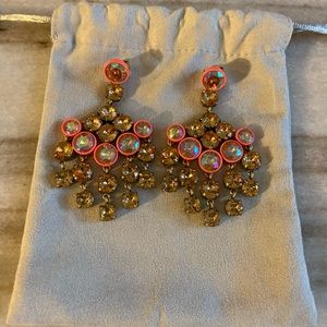 JCrew pink gold gemstone earring